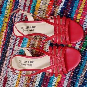 Chelsea·Crew Black label red sandals